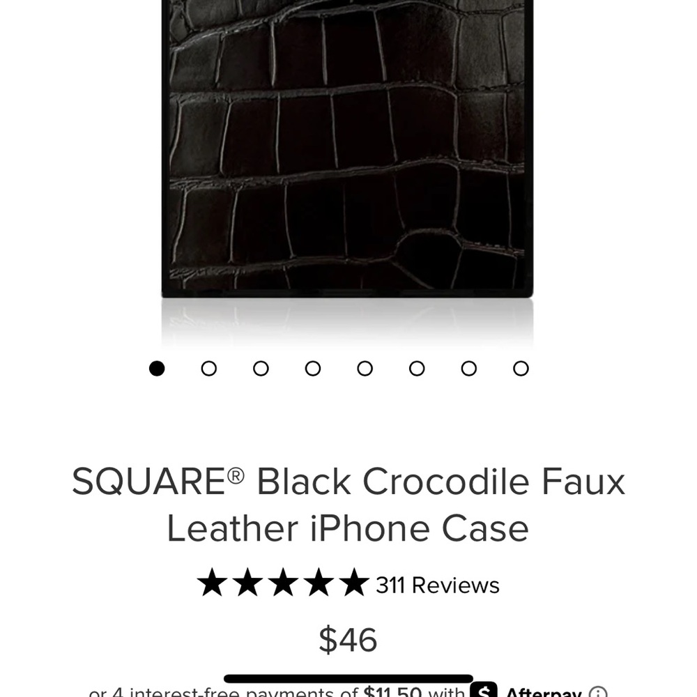 Luxurious Black Crocodile Texture iPhone Cover